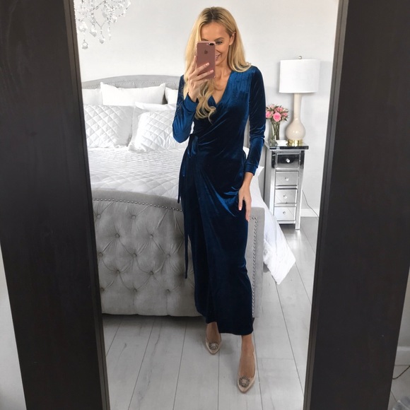 Elegant Winter Long Sleeve Vintage Wrap Dress - Picture 6 of 8